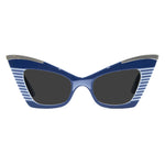Load image into Gallery viewer, navy & white cat eye sunglasses
