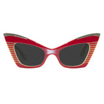Load image into Gallery viewer, red & cream cat eye sunglasses