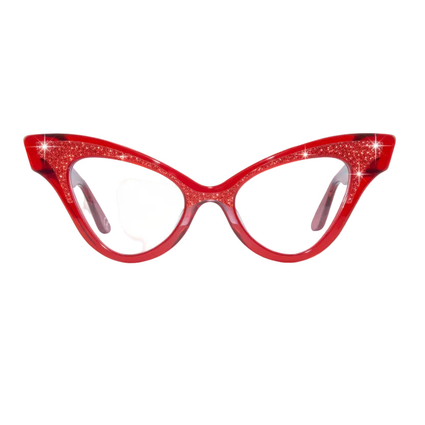eye goggles frame Red Cat Eye Glasses | Ruby Sparkle