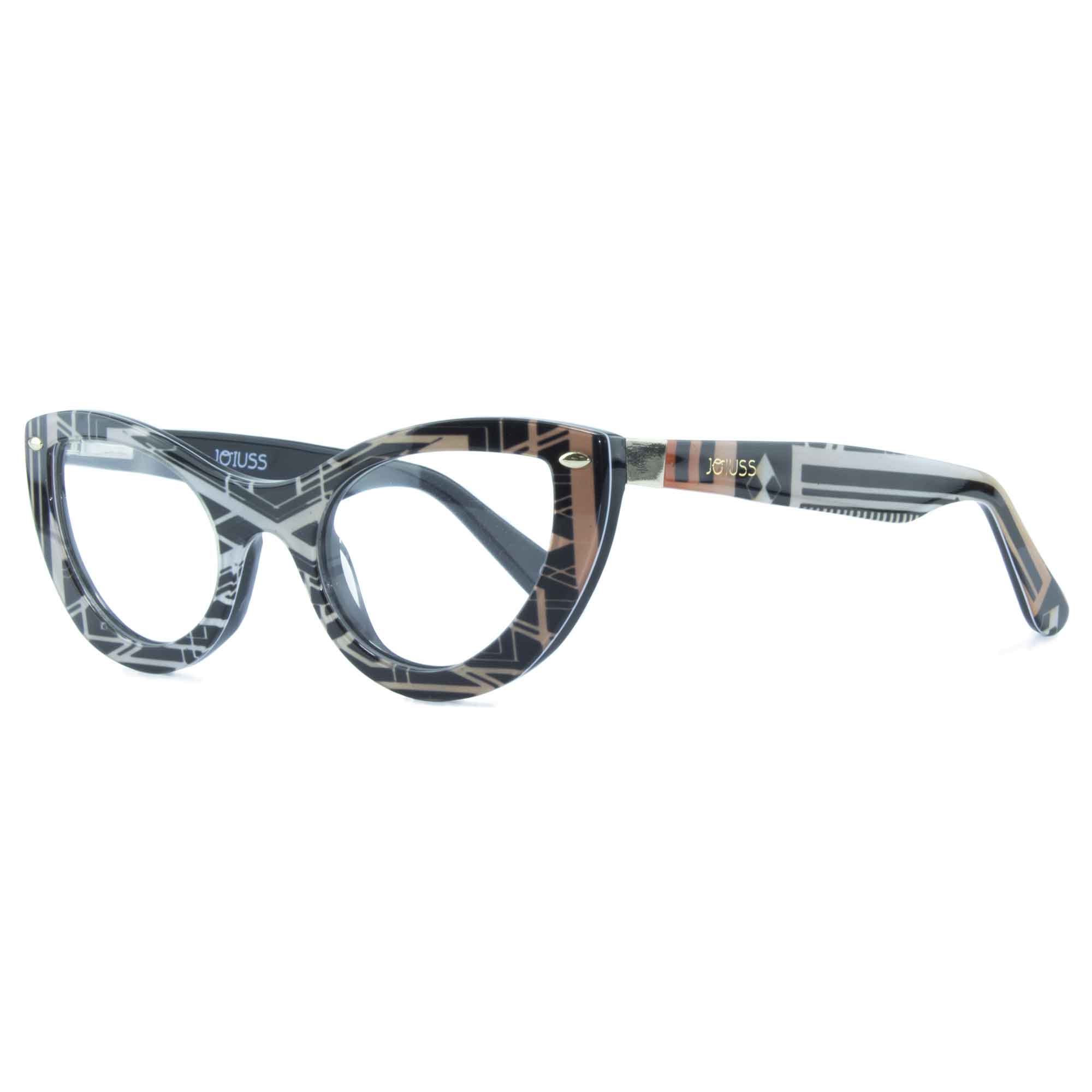 Cat Eye Glasses - Black & Gold - Gatsby