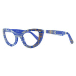 Load image into Gallery viewer, Cat Eye Glasses - Blue &amp; Gold - Gatsby
