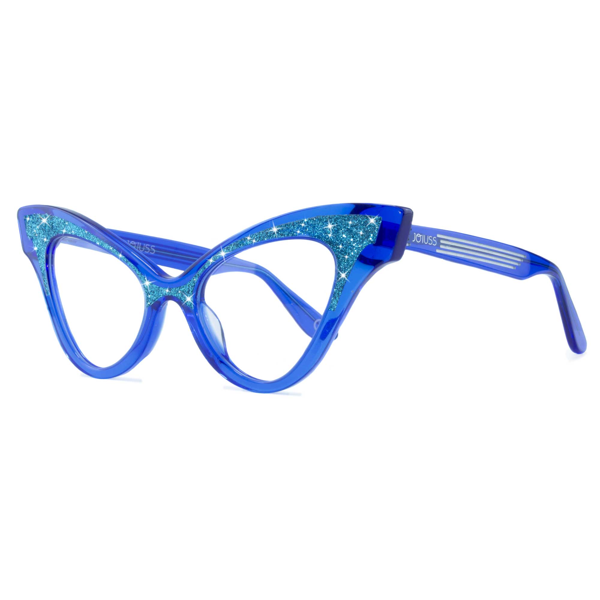Cat Eye Glasses Frame - Blue Clear - Glimmer