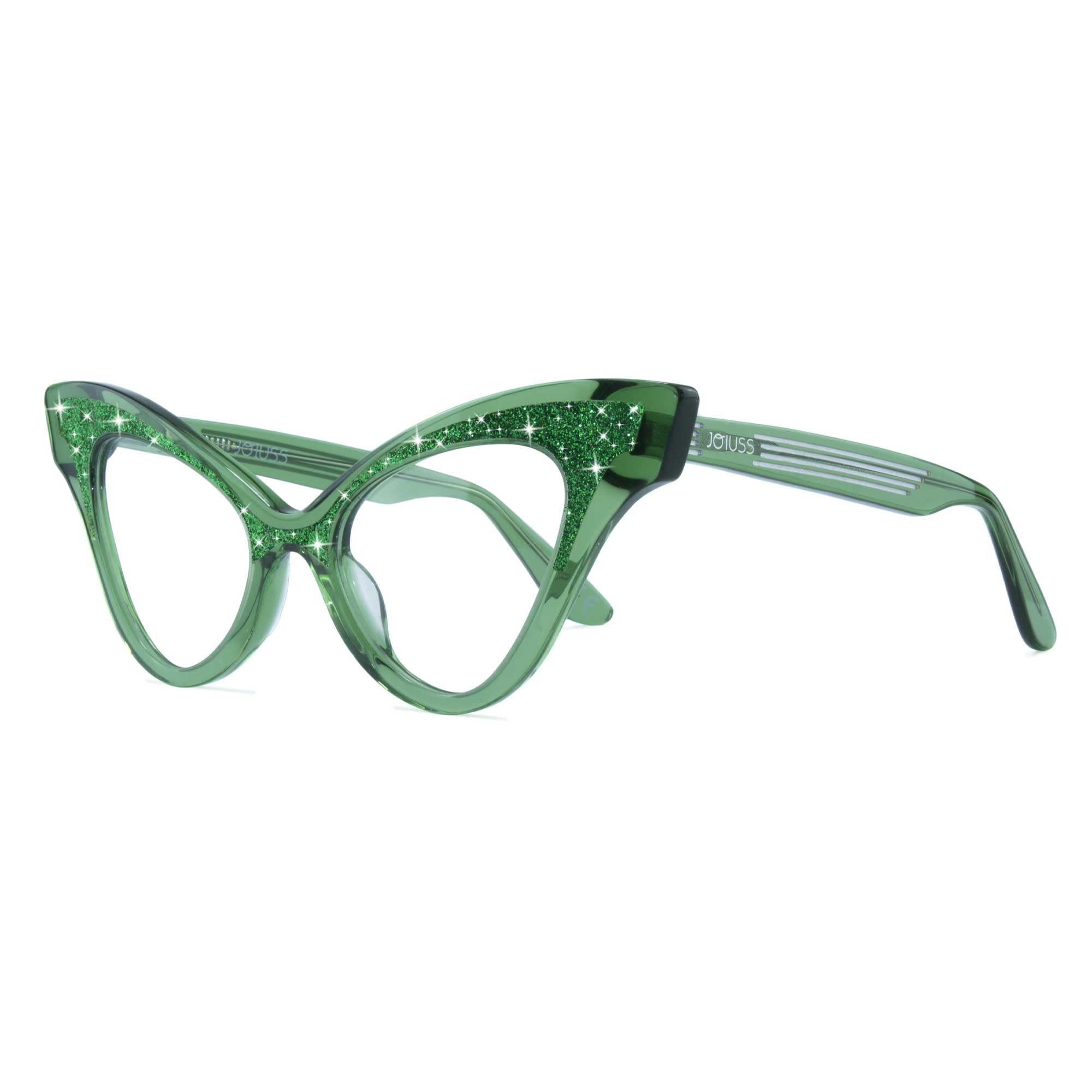 Cat Eye Glasses | Green Emerald | Glimmer by JOIUSS™