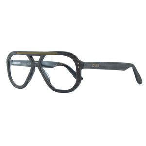 Navigator Glasses Frame - Dark Wood Effect - Jim