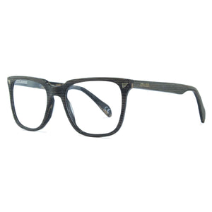 Square Glasses Frame - Dark Wood Effect - Kent