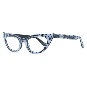 Cat Eye Glasses Frame - Blue & Cream - Lana