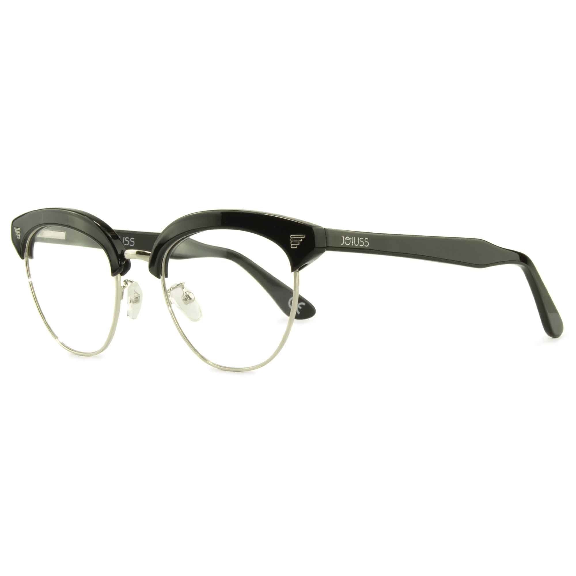 Browline Glasses Frames - Black - Malcolm