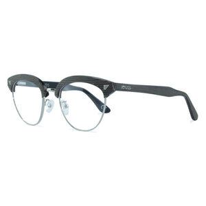 Browline Glasses Frames - Darkwood Effect - Malcolm