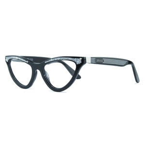 Cat Eye Glasses - Black - Maryloo