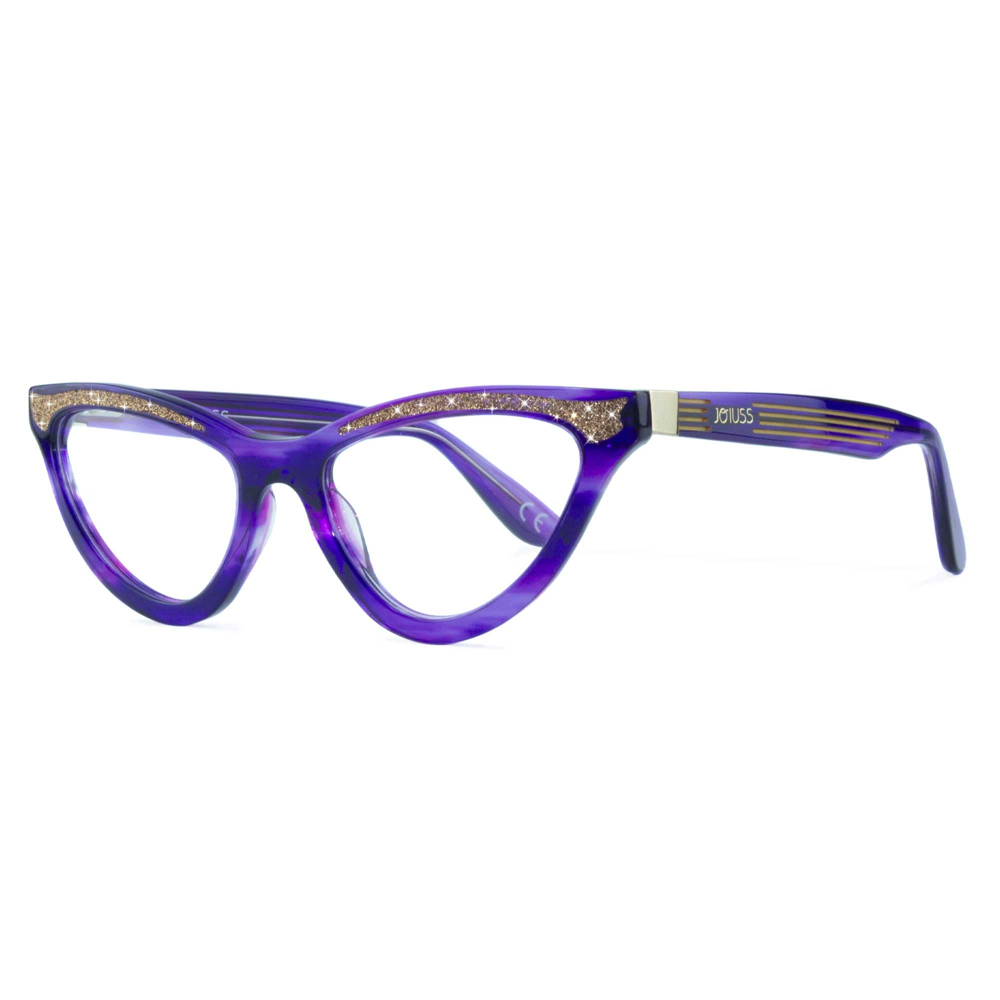 Cat Eye Glasses Frame - Purple Clear - Maryloo