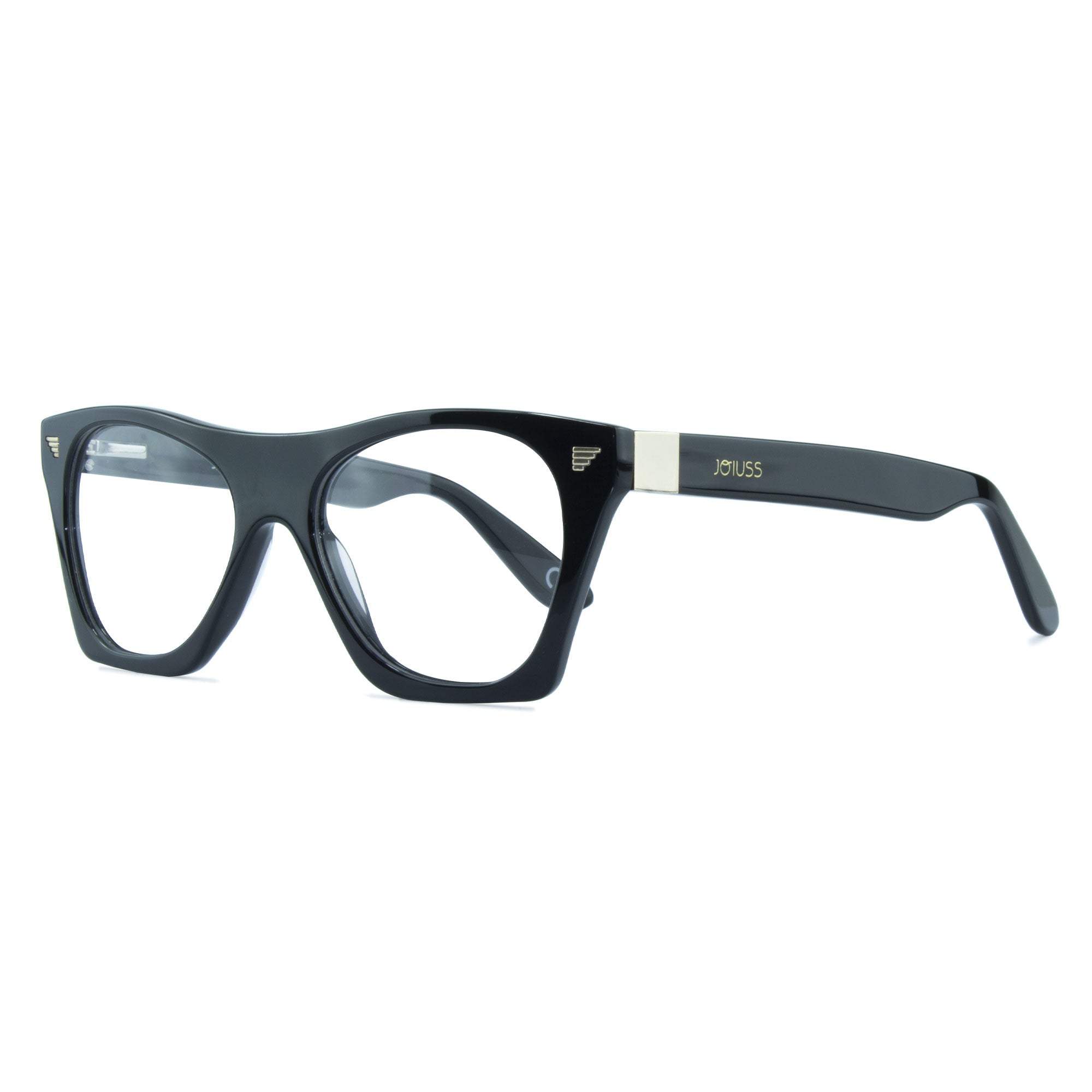 Horn Rimmed Glasses Frame - Black - Oscar