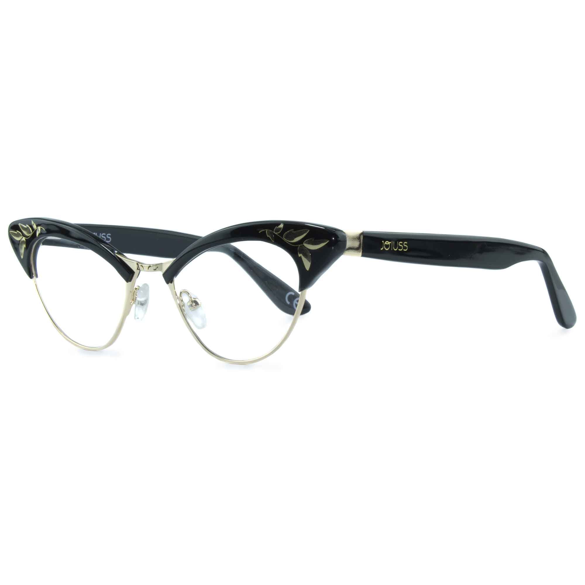 Cat Eye Glasses Frames - Rita Black & Gold