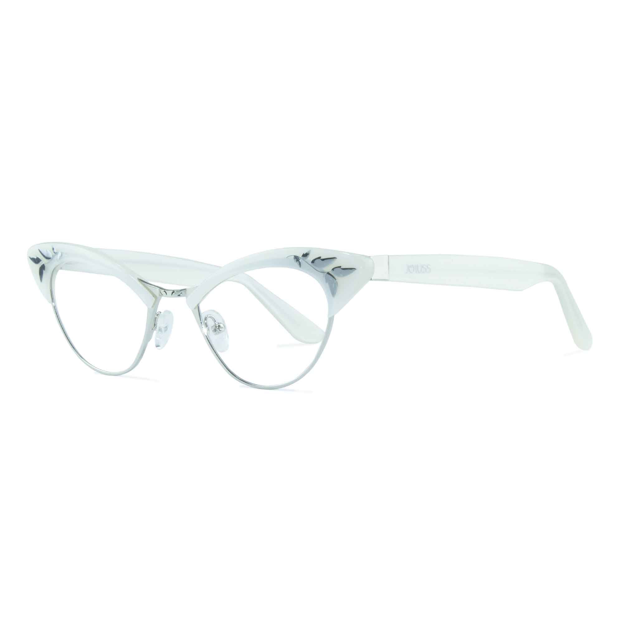 Cat Eye Glasses - White Pearl - Rita