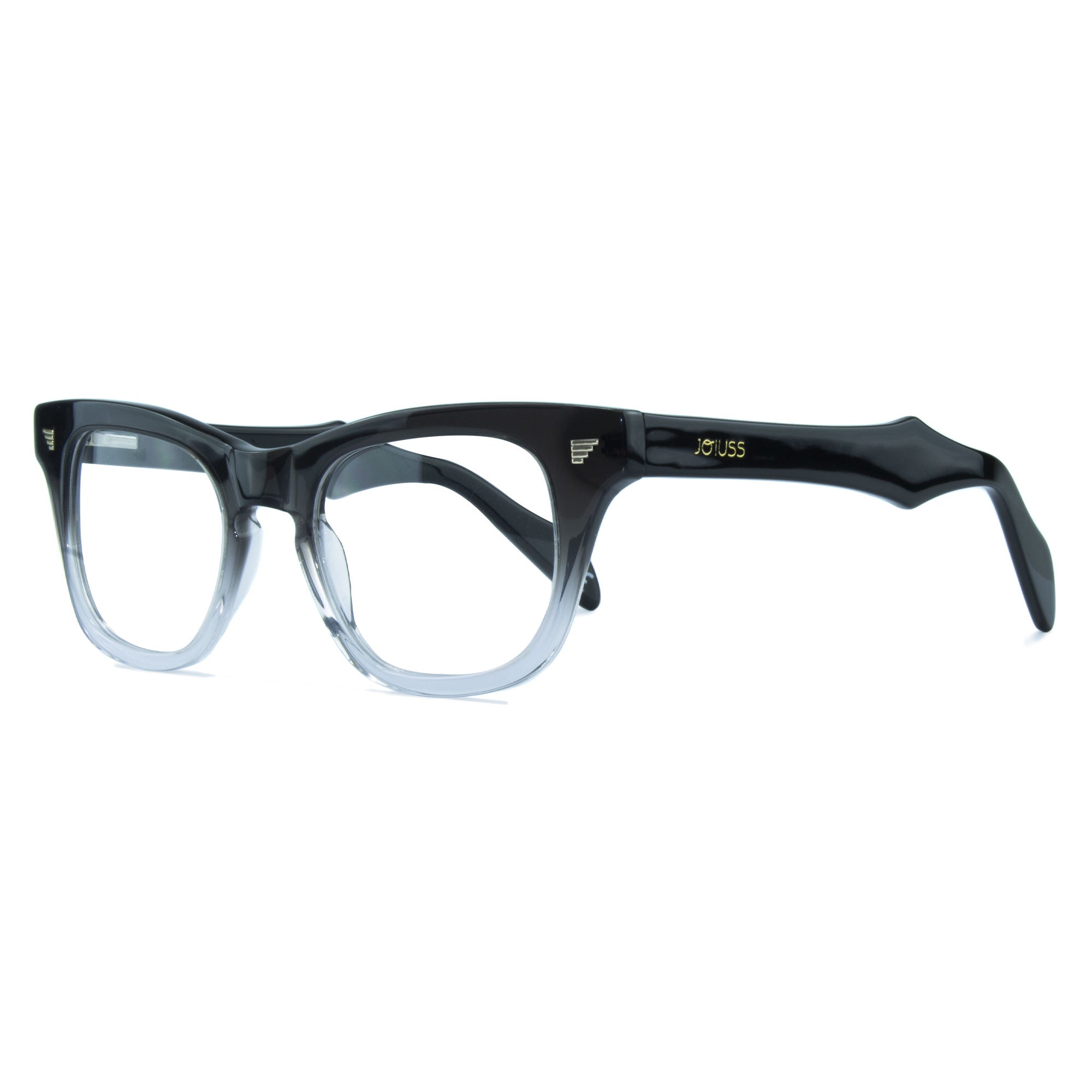 Rectangular Glasses Frame - Black & Clear - Russ