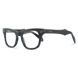 Rectangular Glasses Frame - Dark Wood Effect - Russ