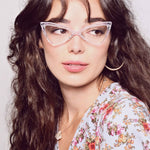 Load image into Gallery viewer, Cat Eye Glasses - Clear Rainbow - Hedy
