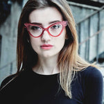 Load image into Gallery viewer, Cat Eye Glasses Frame - Red Ruby - Glimmer

