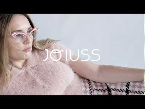 promp viseo showing rita pink cat eye glasses frames.  Behind the scenes photo shoot.