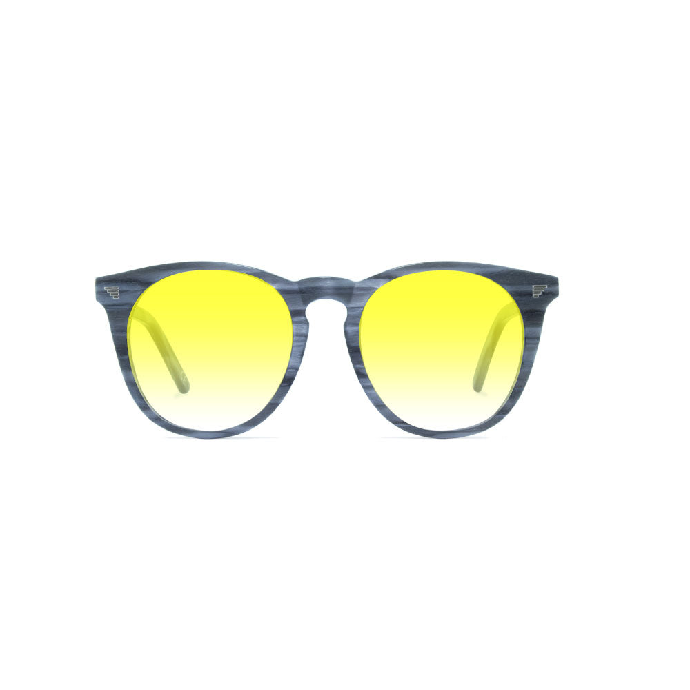 Round Sunglasses - Grey Wood effect - Deano
