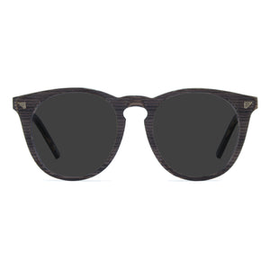 dark grey round sunglasses
