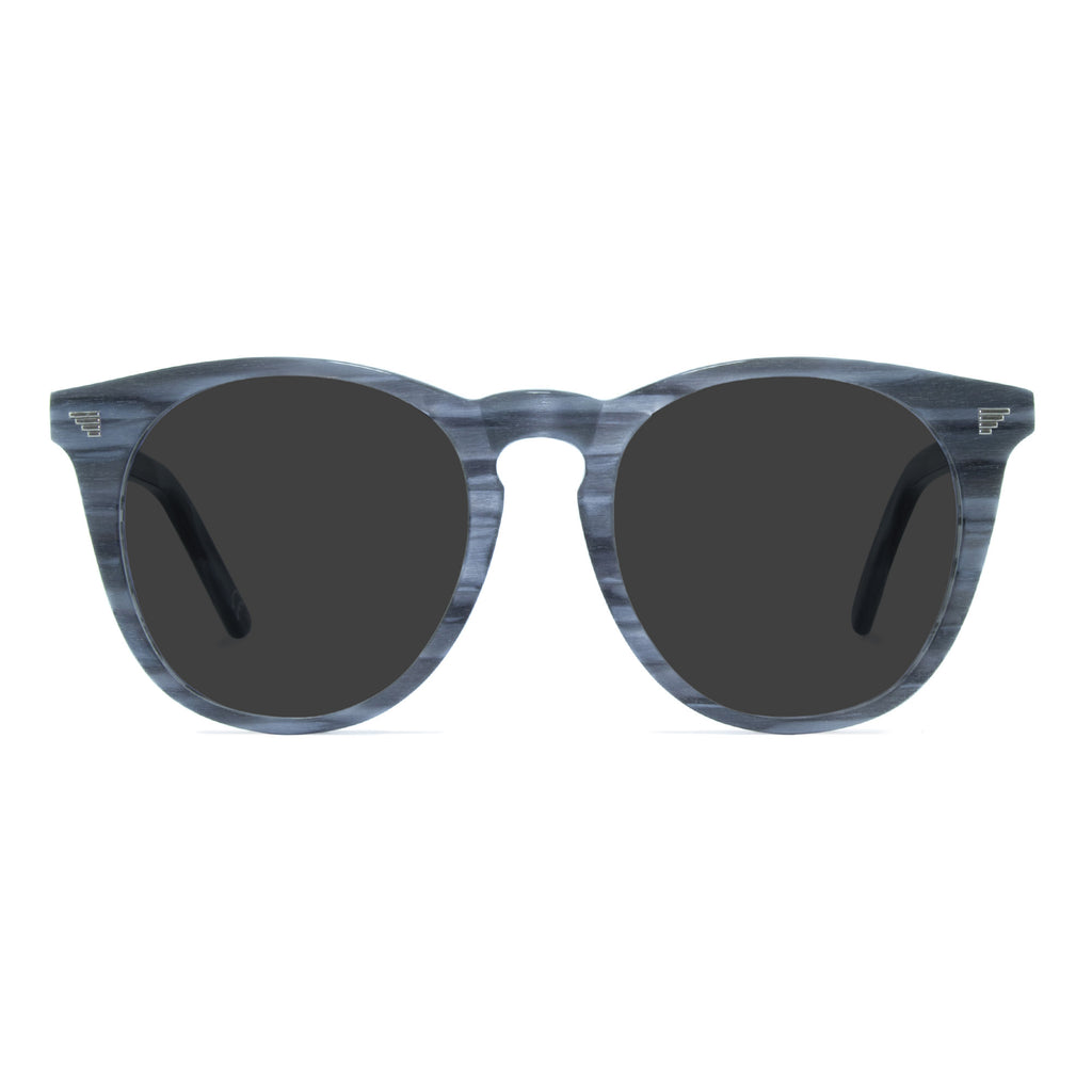 light grey round sunglasses
