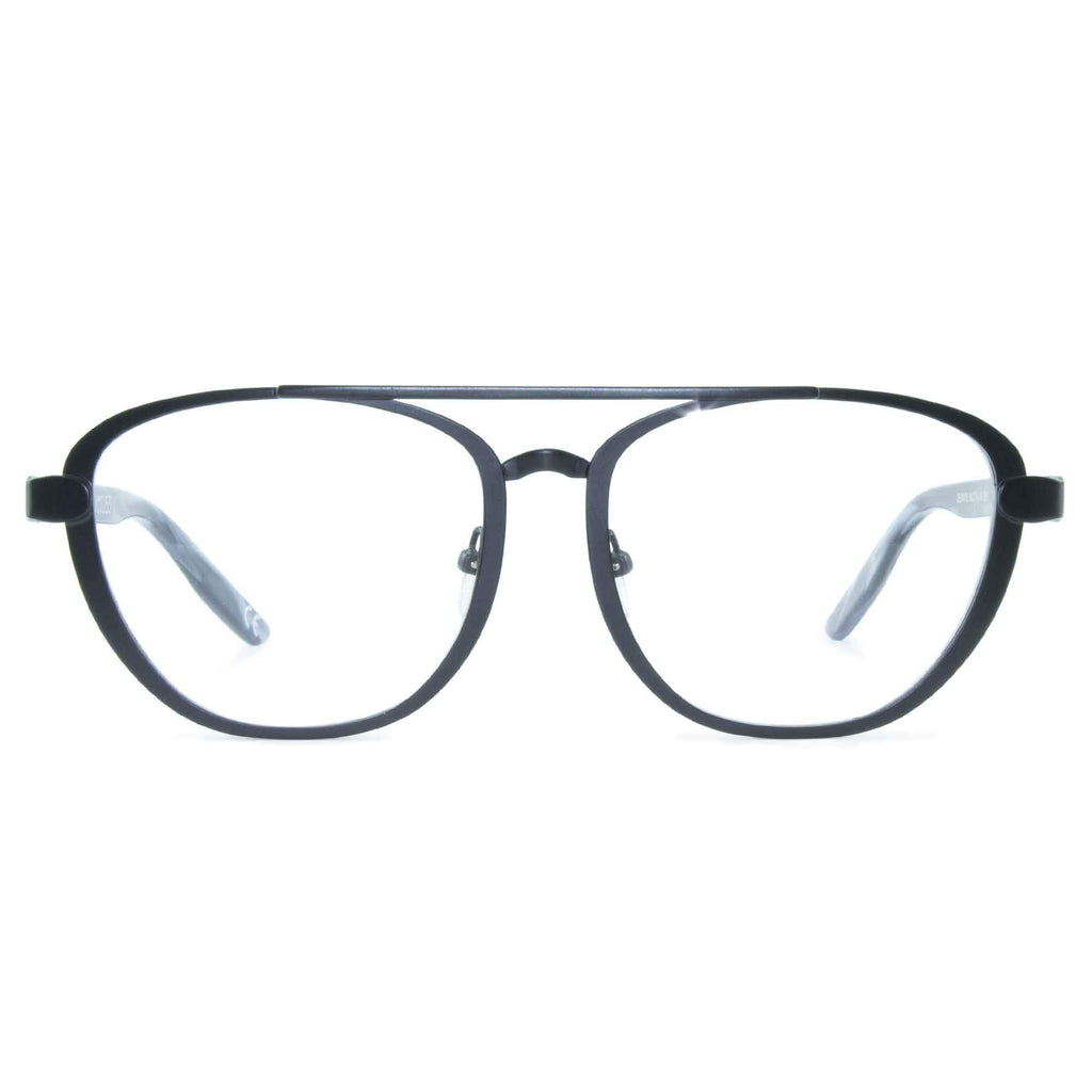 black aviator glasses