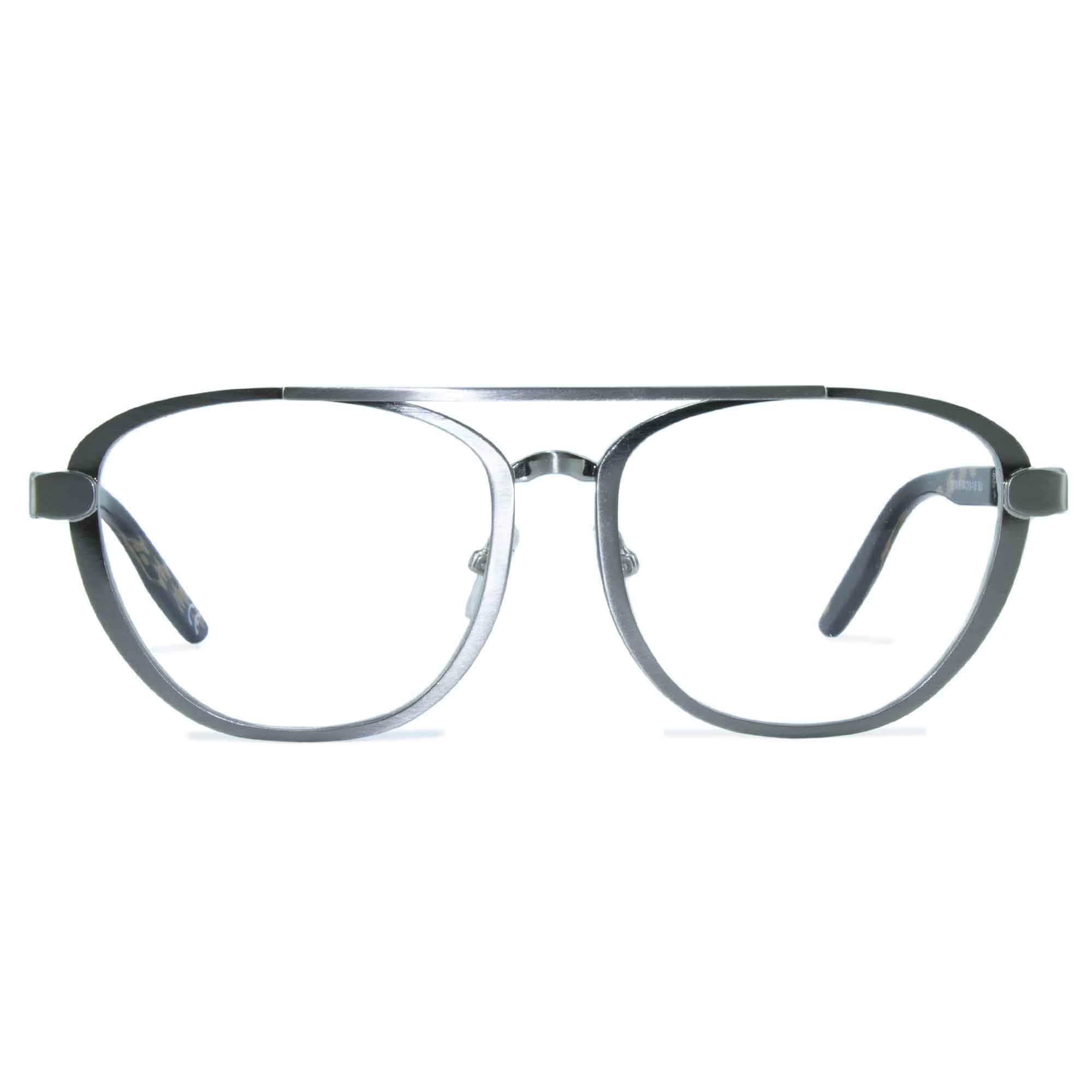 silver aviator glasses