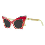 Load image into Gallery viewer, Cat Eye Sunglasses - Red &amp; Cream - Doreen
