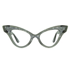 Load image into Gallery viewer, clear black winged cat eye glasses
