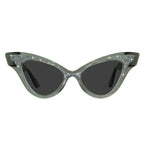 Load image into Gallery viewer, clear black winged cat eye sunglasses
