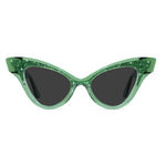 Load image into Gallery viewer, clear green winged cat eye sunglasses
