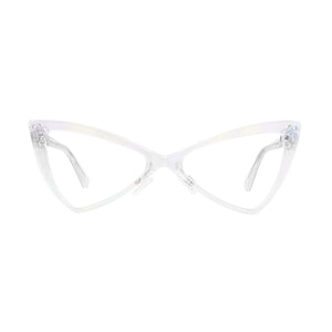 Cat Eye Glasses - Clear Rainbow - Hedy