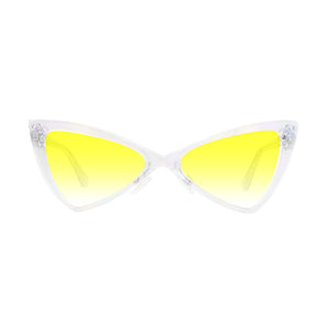 Cat Eye Sunglasses - Clear Rainbow - Hedy
