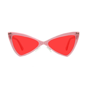 Cat Eye Sunglasses - Pink Glitter - Hedy