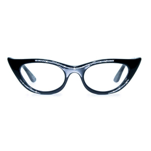 black winged cat eye glasses