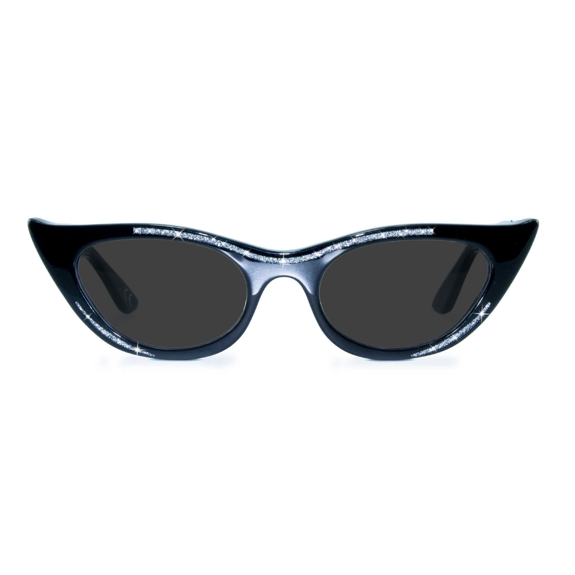 black winged cat eye sunglasses