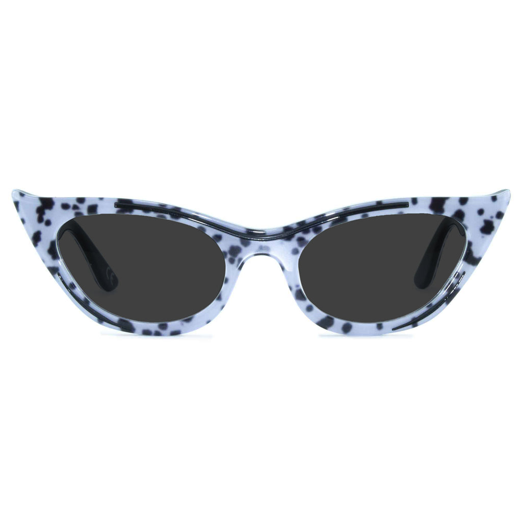 dalmatian print winged cat eye sunglasses