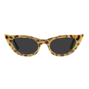 leopard print winged cat eye sunglasses