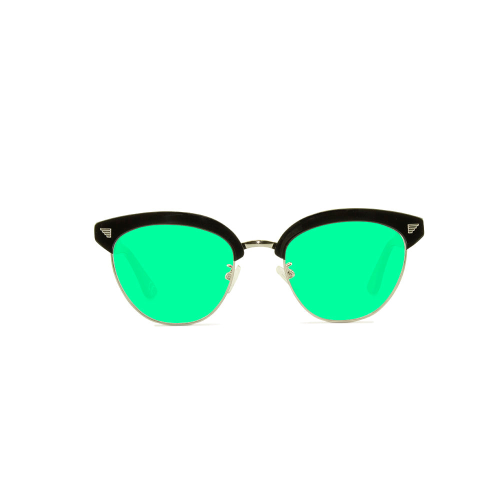 Browline Sunglasses - Black - Malcolm