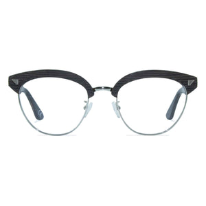 dark grey clubmaster glasses
