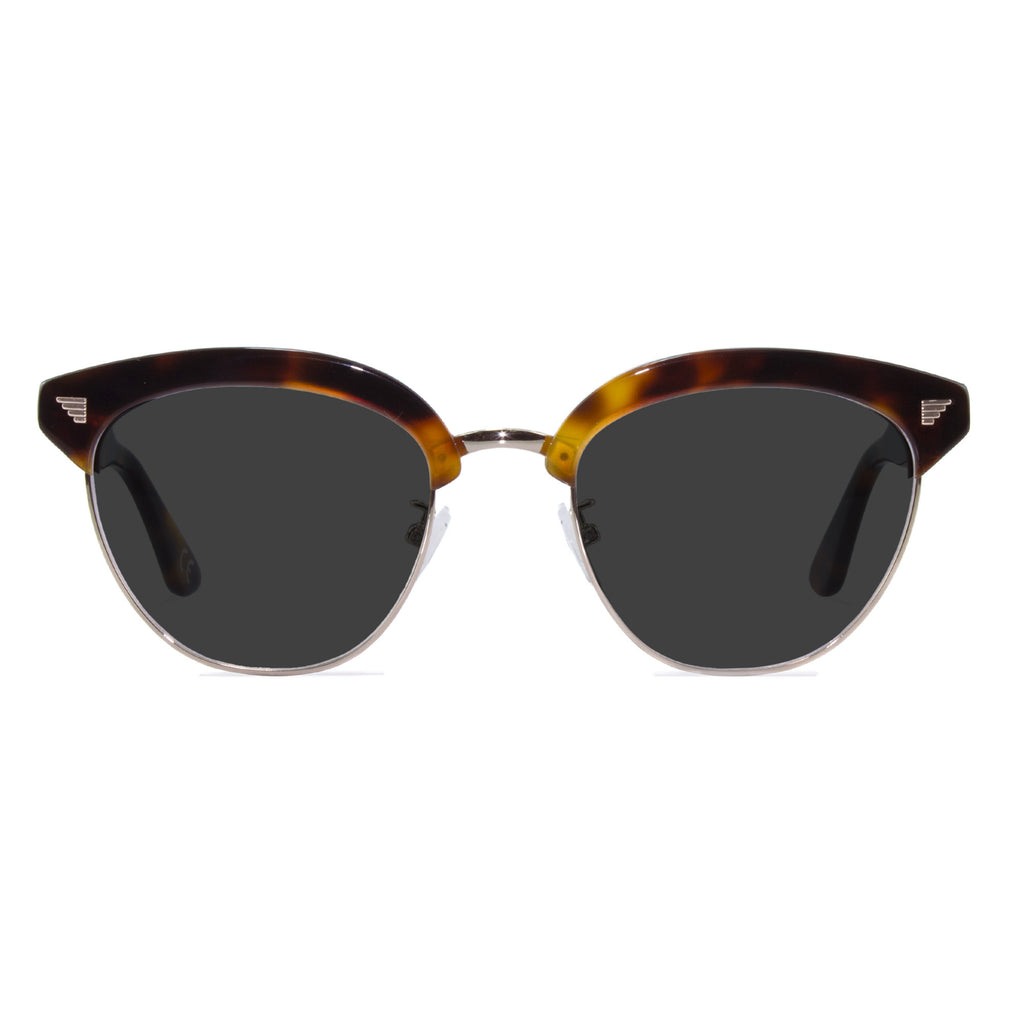 tortoiseshell browline sunglasses