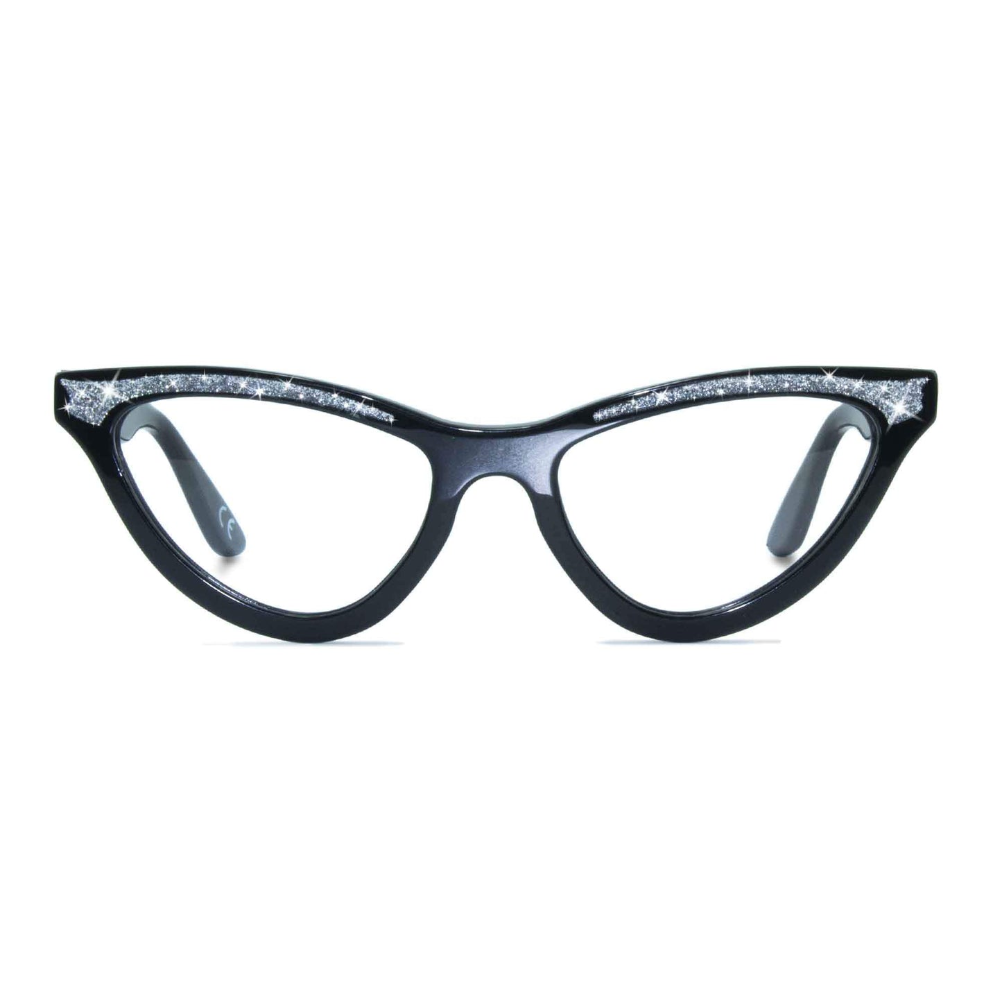 black cat eye glasses