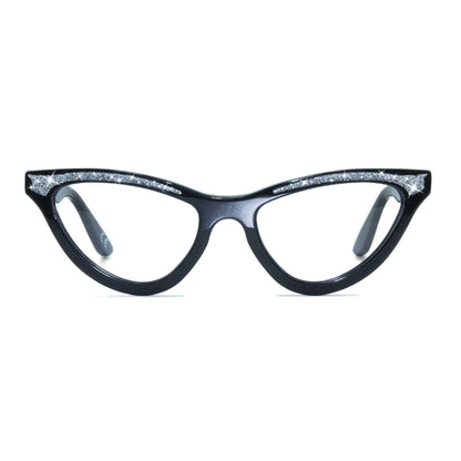 black cat eye glasses