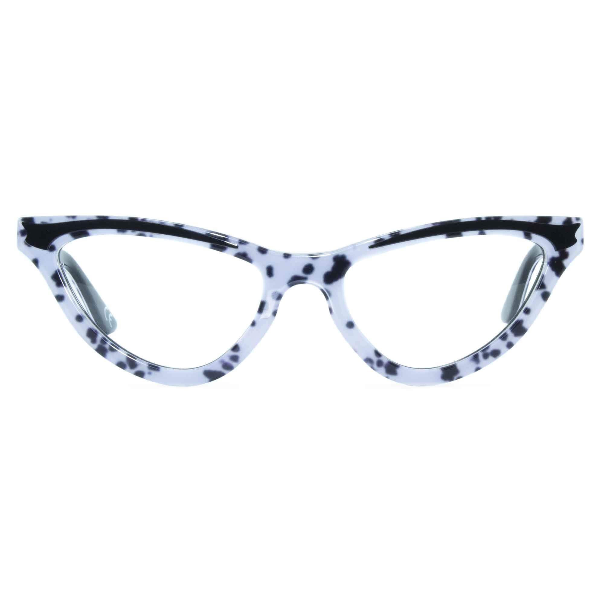 dalmatian print cat eye glasses