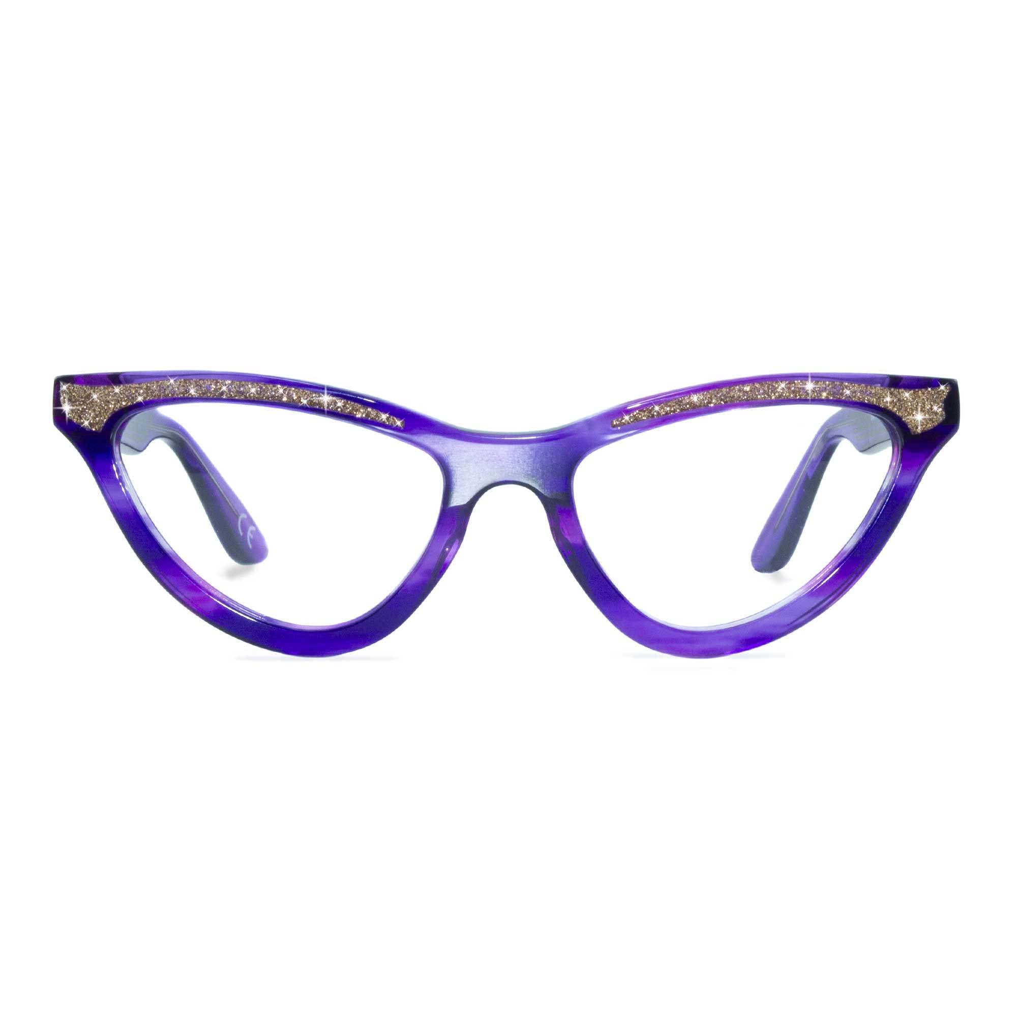 purple cat eye glasses