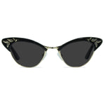 Load image into Gallery viewer, Cat Eye Sunglasses - Black &amp; Gold - Rita
