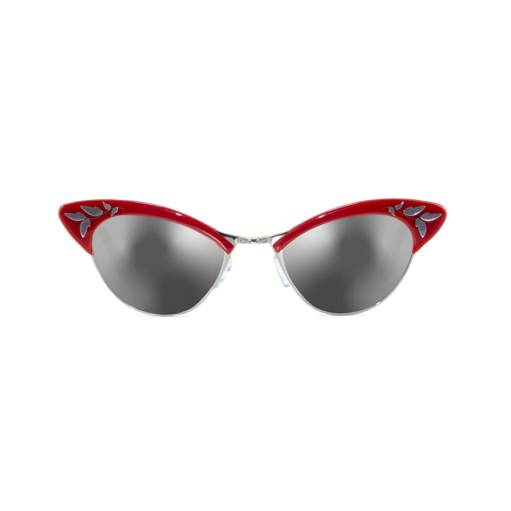 Cat Eye Sunglasses - Red & Gold - Rita