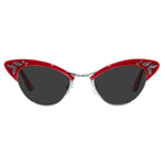 Load image into Gallery viewer, red &amp; gold cat eye sunglasses
