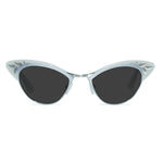 Load image into Gallery viewer, white &amp; silver cat eye sunglasses
