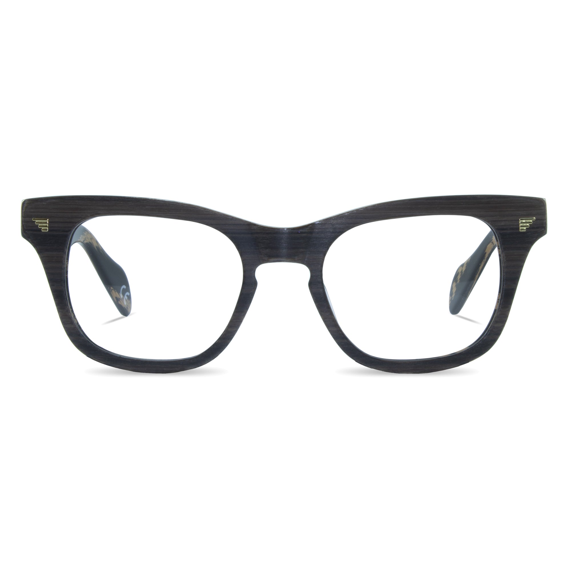 dark grey wayfarer glasses